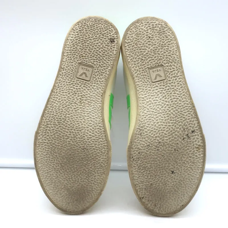 VEJA Esplar Logo Low Top Sneakers Weiß & Absinthgrün Leder Größe 38