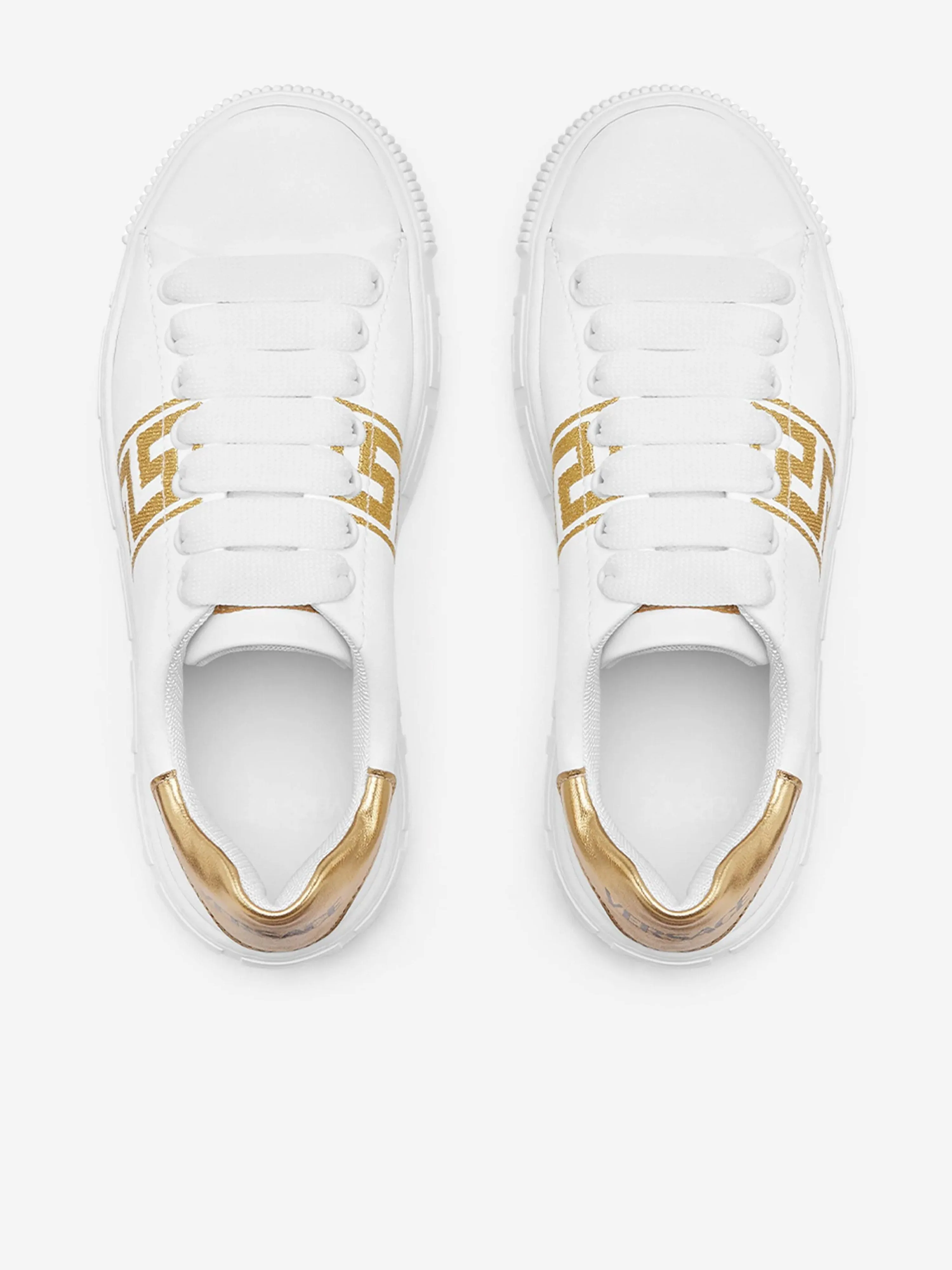 Versace Kids La Greca Low Top Sneaker in Weiß