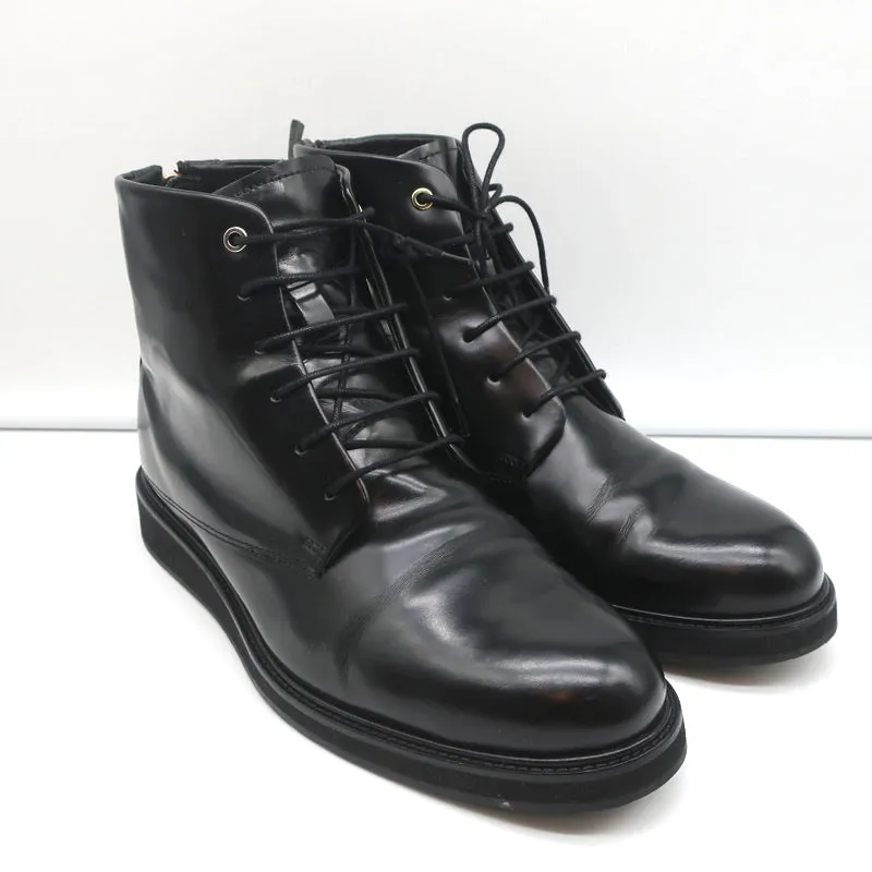 WANT Les Essentiels Derby Stiefel Menara Schwarz Leder Größe 41 Keilabsatz Knöchelstiefel