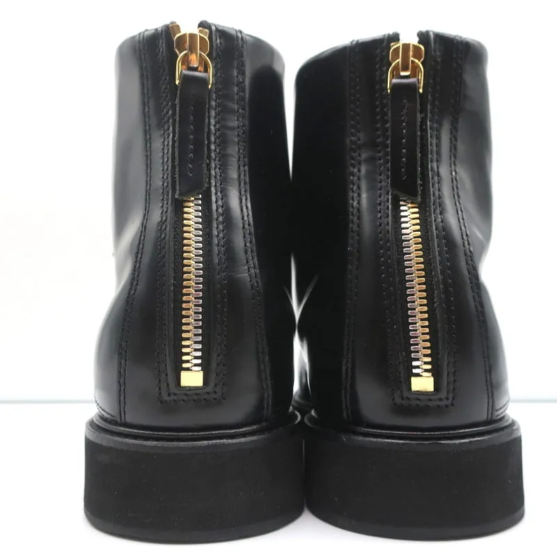 WANT Les Essentiels Derby Stiefel Menara Schwarz Leder Größe 41 Keilabsatz Knöchelstiefel