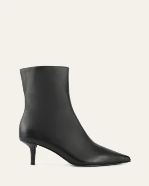 WINNIE MID ANKLE STIEFEL SCHWARZES LEDER