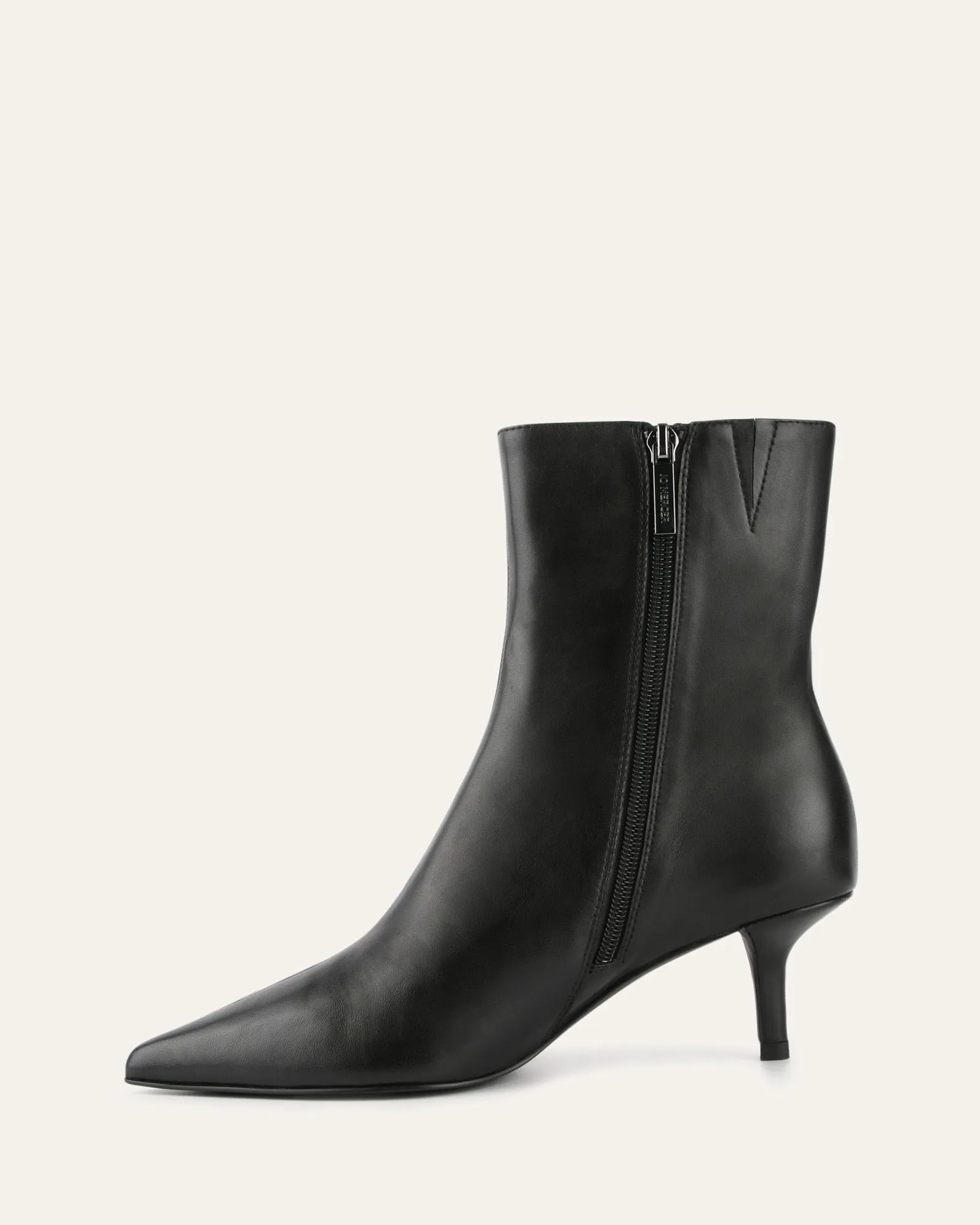 WINNIE MID ANKLE STIEFEL SCHWARZES LEDER