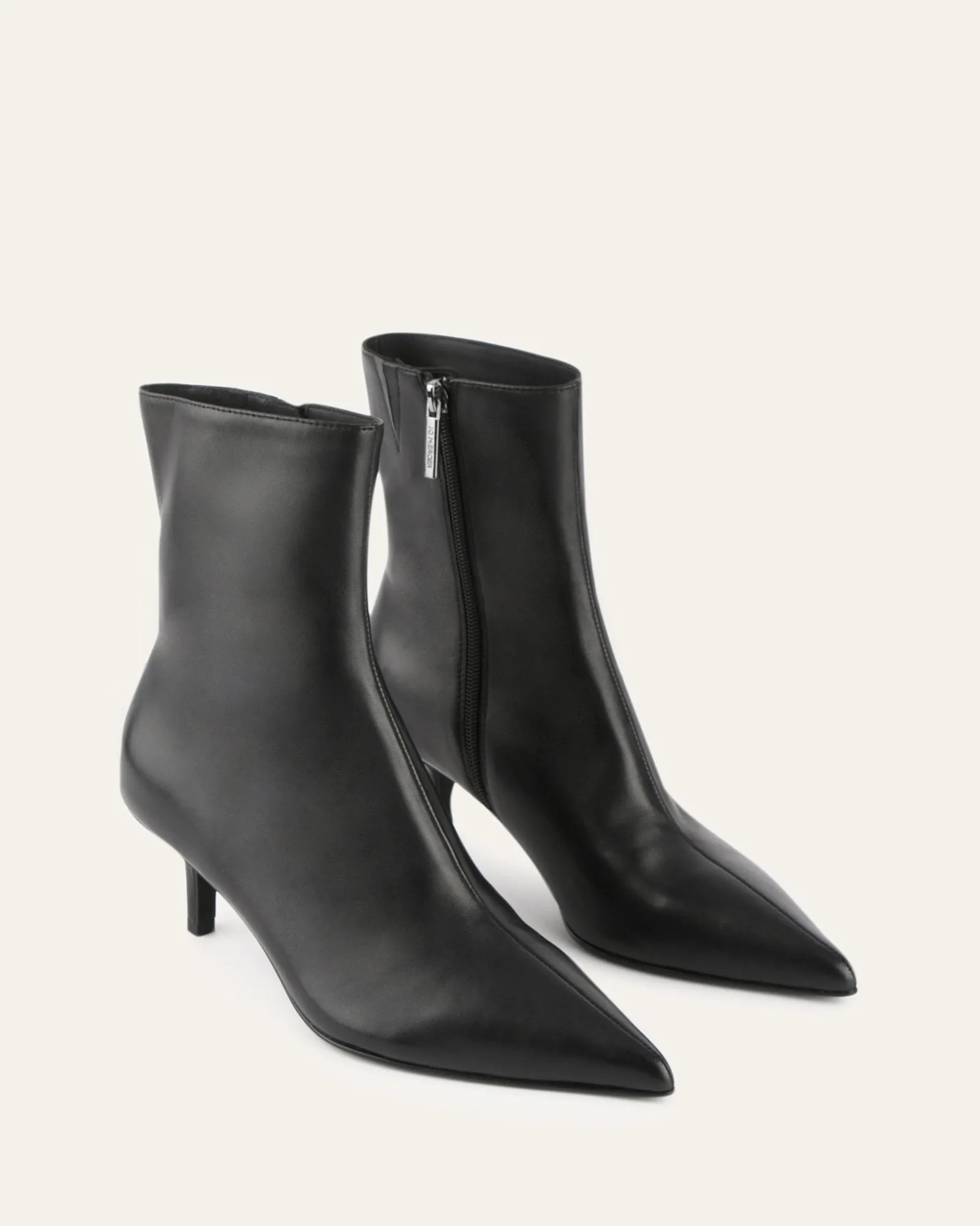 WINNIE MID ANKLE STIEFEL SCHWARZES LEDER