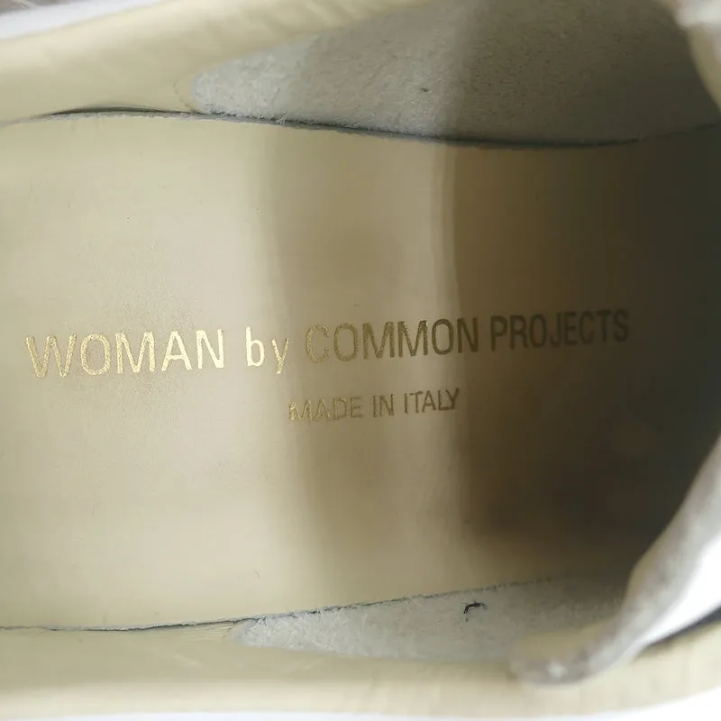 Frauen Retro Low Top Sneakers von Common Projects in Weiß & Grün, Leder, Größe 37