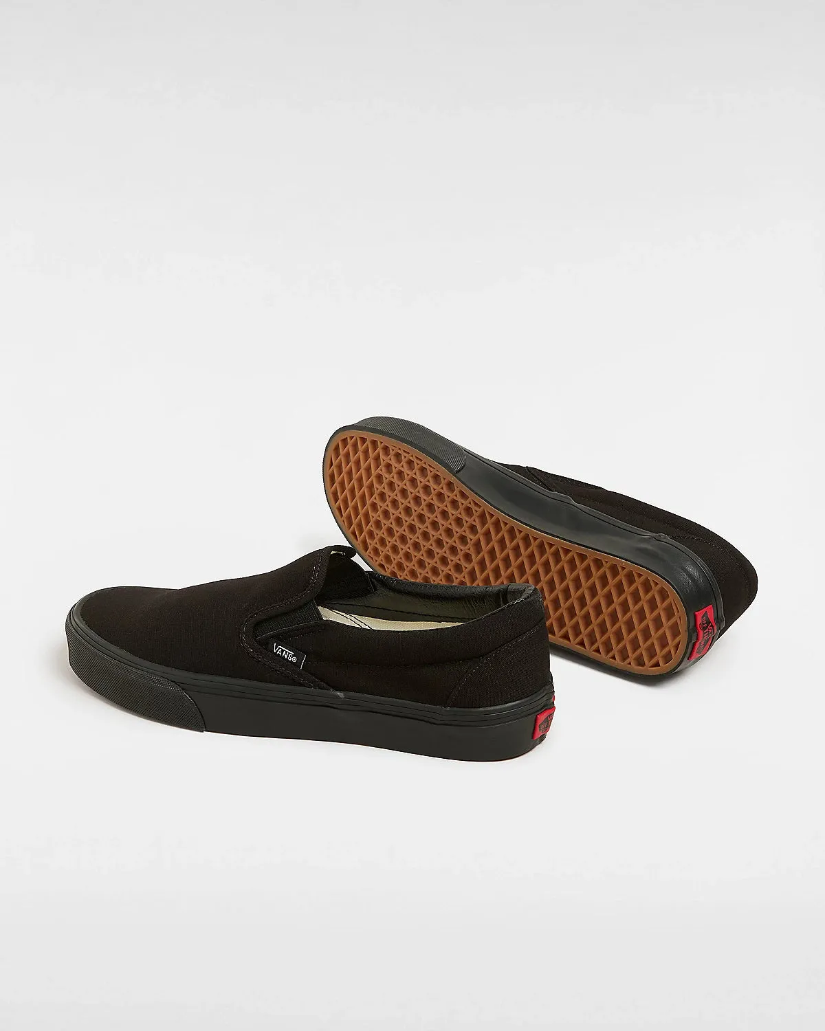 Klassische Damen-Slip-On-Schuhe in Schwarz & Schwarz