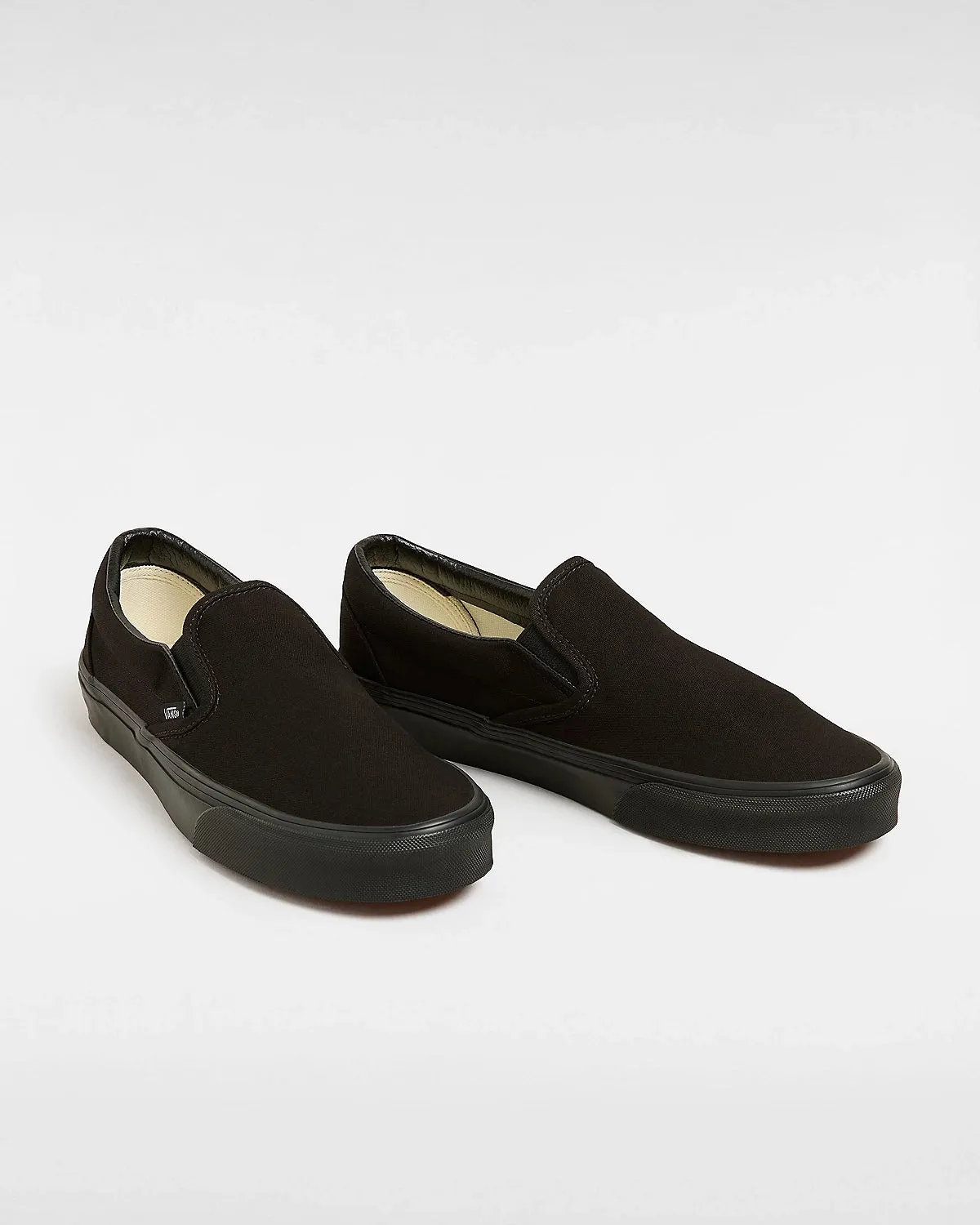 Klassische Damen-Slip-On-Schuhe in Schwarz & Schwarz