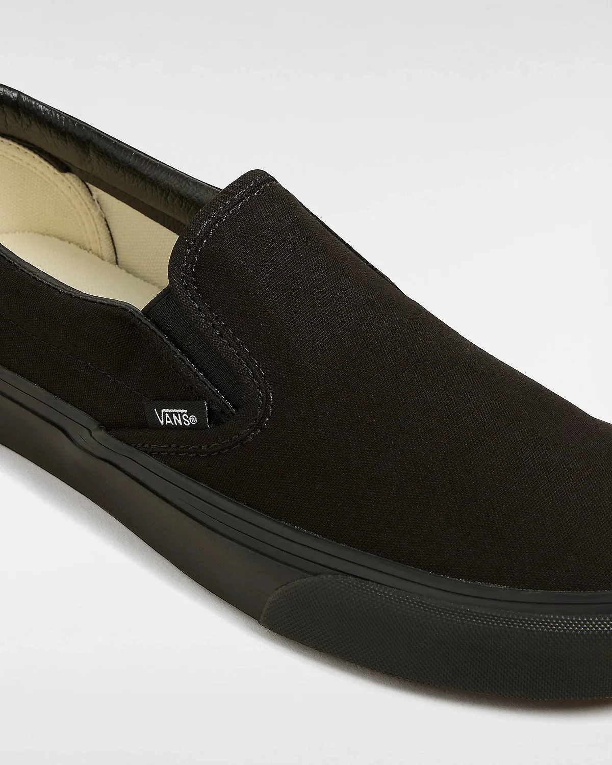 Klassische Damen-Slip-On-Schuhe in Schwarz & Schwarz