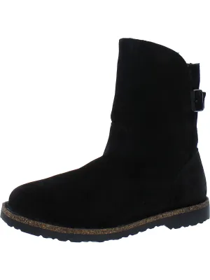 Damen Wildleder Shearling Knöchelstiefel